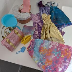 Colorful Doll Dress and Accessories Set